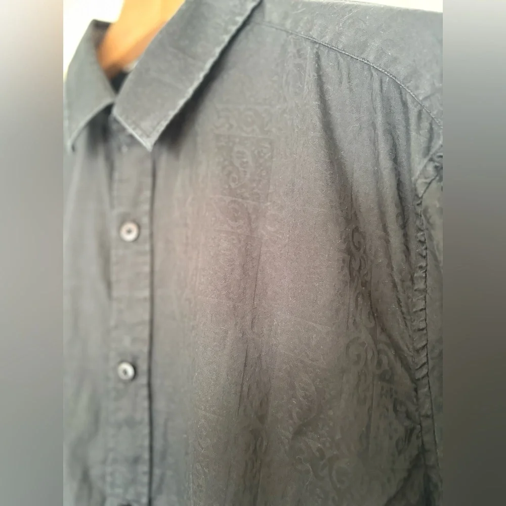 John Lennon Black Long Sleeve Dress Shirt – Size XL | Button-Down - Picture 3 of 10